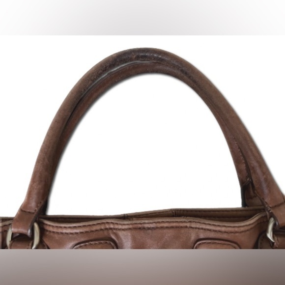 Vintage Michael Kors handbag in softest saddle brown leather with brass hardware - Picture 9 of 9